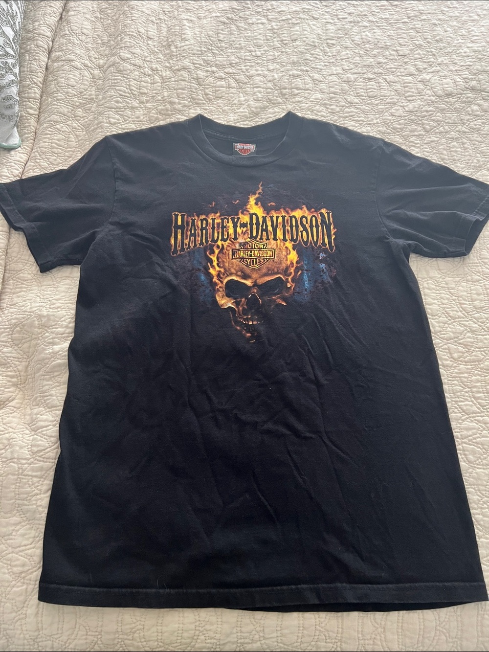 Harley-Davidson Tee with Flaming Skull Graphic Orlando, FL